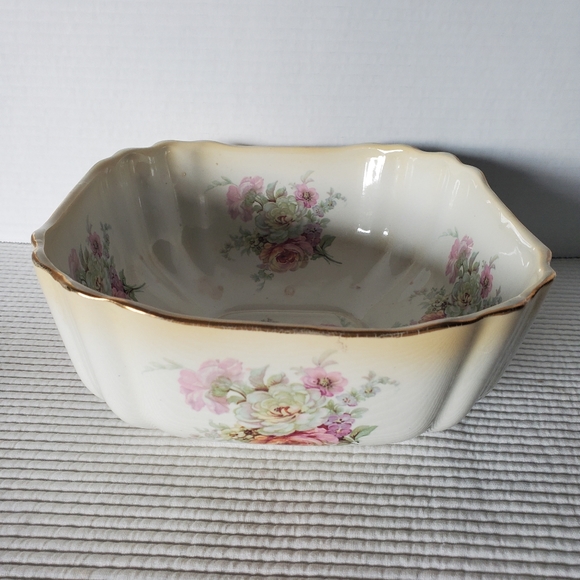 Olde Foley James Kent Ltd Staffordshire England Bowl Spoon Floral Chinese Rose - Picture 3 of 16